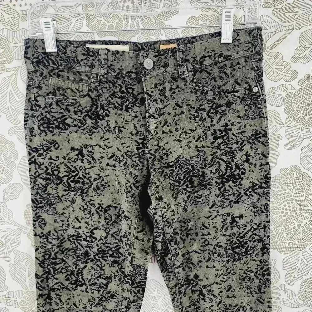 Anthropologie Pilcro Serif Velvet Printed Skinny Pants Women's 25 - Picture 3 of 8